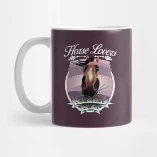 Horse Lovers - untamed spirit - Ohio 1812 (litght lettering) Mug